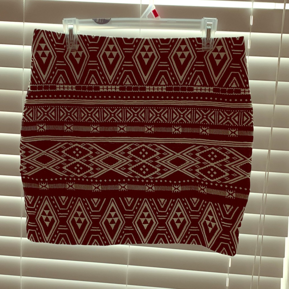 Tribal black and white skirt